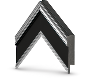 Antique Silver & Black Deco Frame