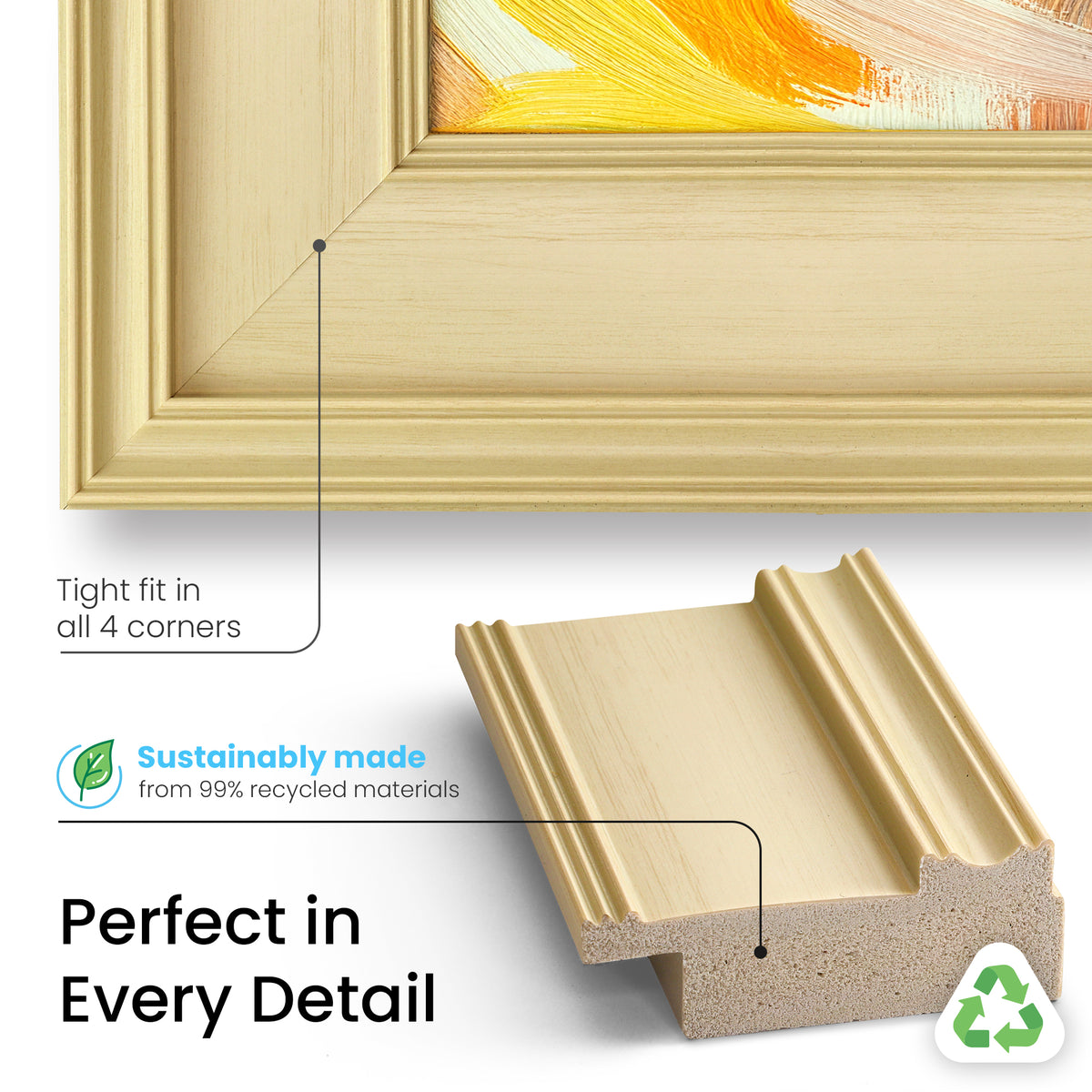 Antique White Deco Frame