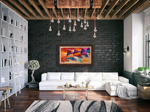 Deco TV Frames Samsung the Frame TV Burlwood