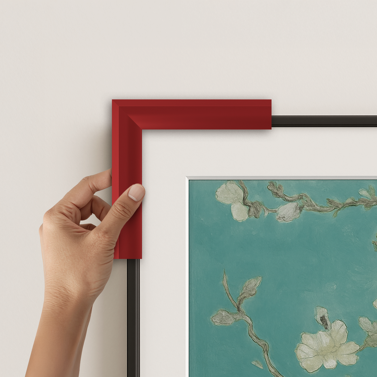 Candy Apple Red - Alloy Prismatic Samsung Frame TV Bezel