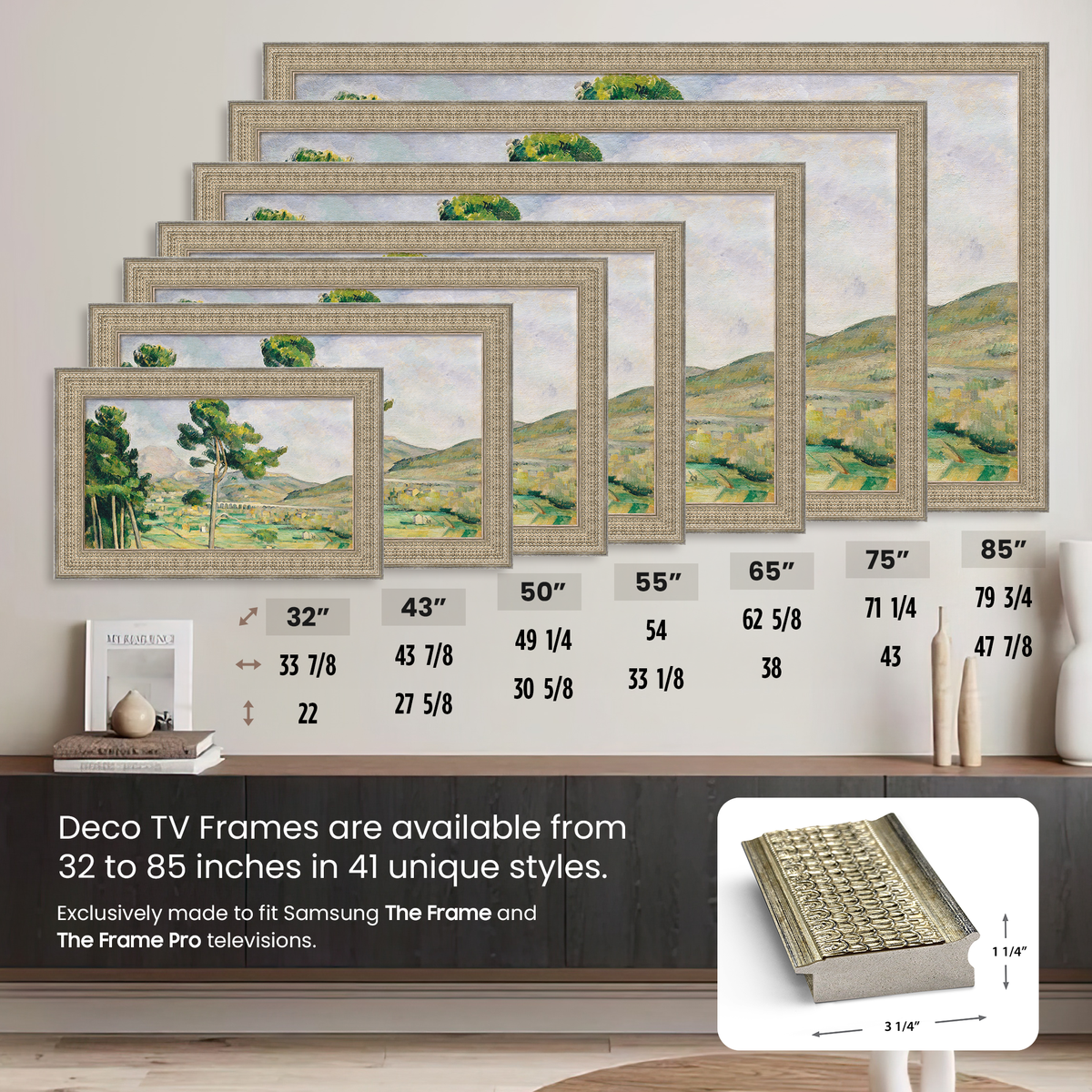 Gatsby Silver Deco Frame