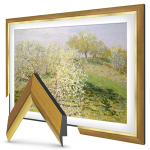 Modern Gold Leaf Deco Slim Frame