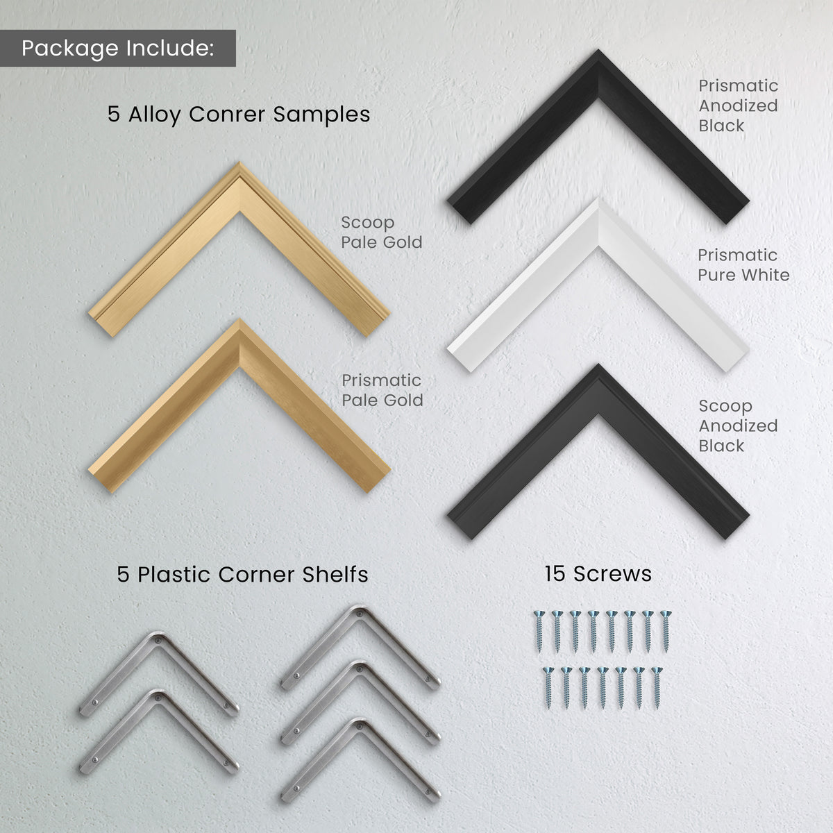 Dealer Samples Wall Display - Alloy Top 5
