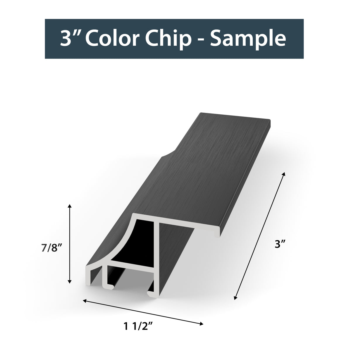 SAMPLE - Anodized Black Alloy - Profile: Scoop