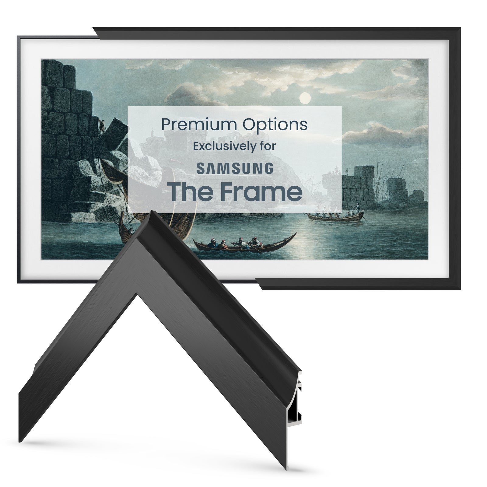 Anodized Black - Alloy Scoop Samsung Frame Bezel