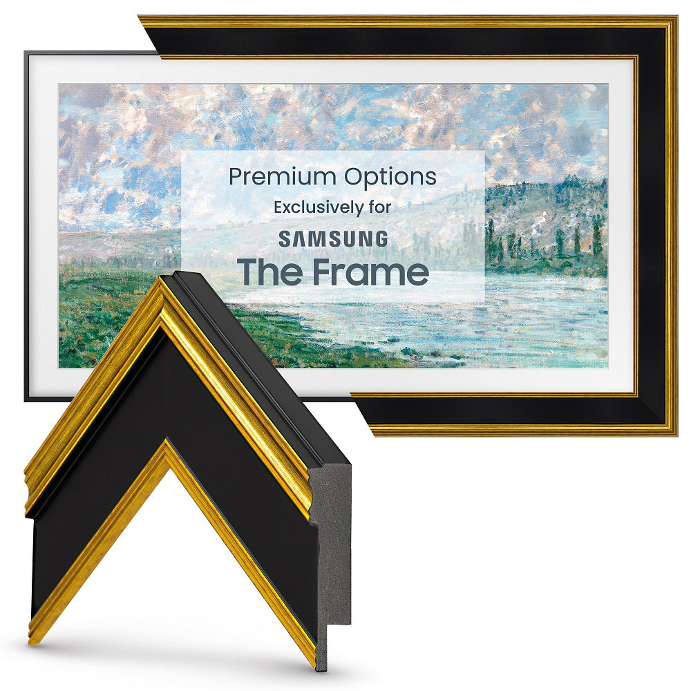 Deco TV Frames Samsung the Frame TV Antique Gold and Black