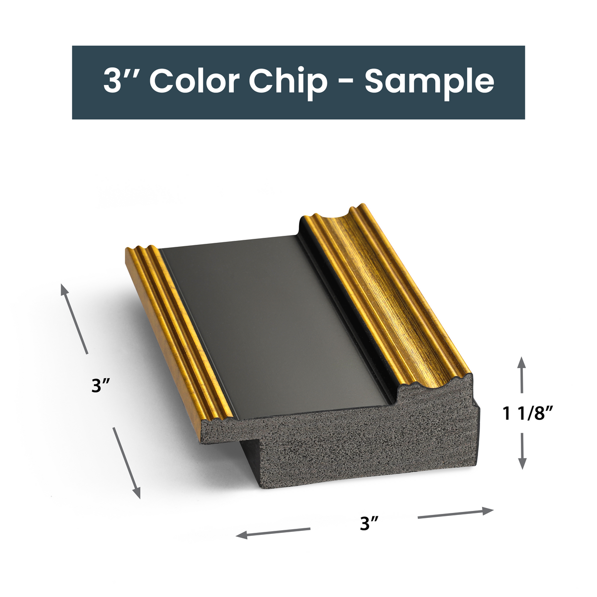 Antique Gold & Black Deco Sample