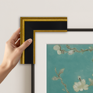 Antique Gold & Black Deco Frame