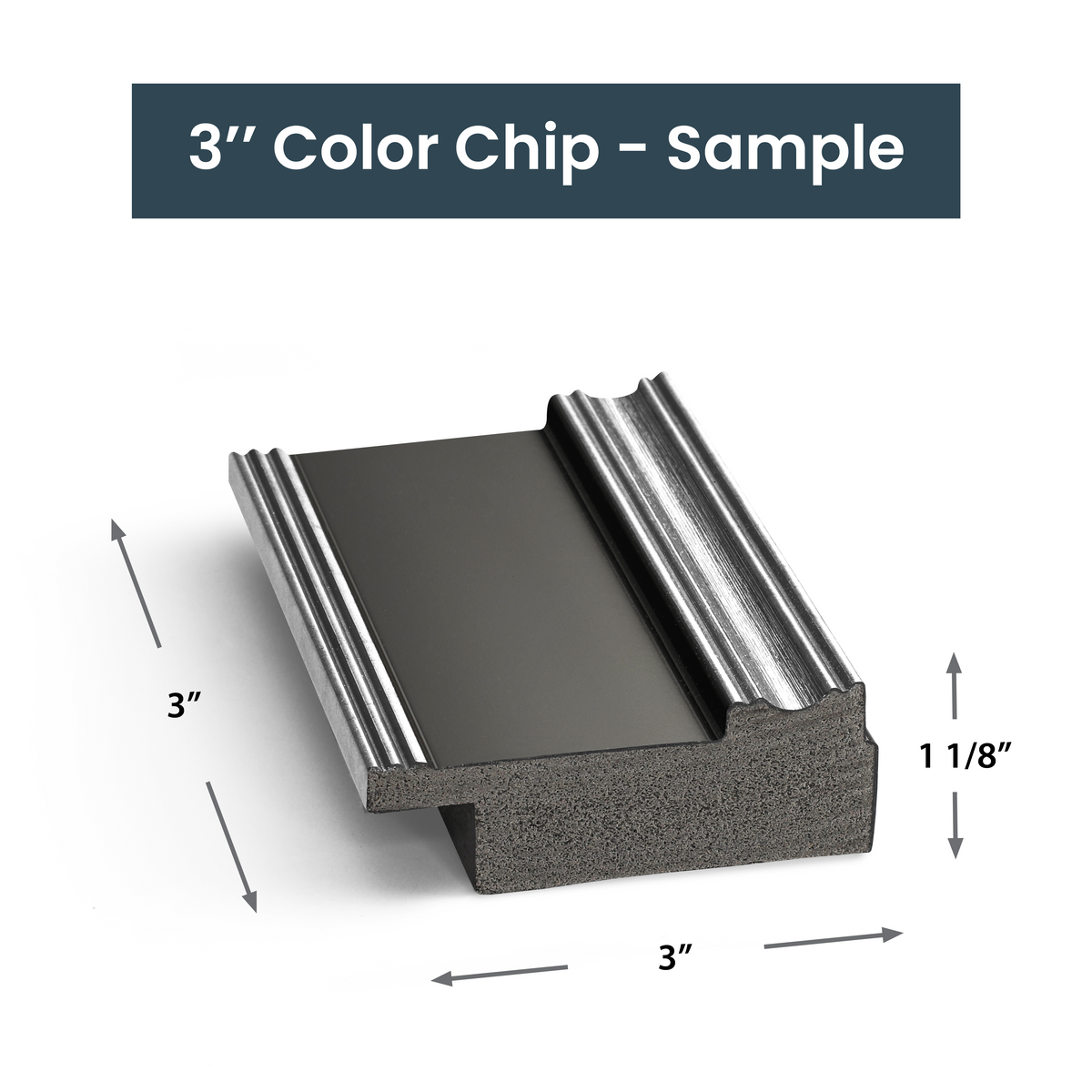 Antique Silver & Black Deco Sample