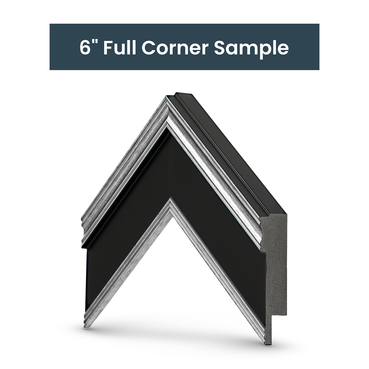 Antique Silver & Black Deco Sample