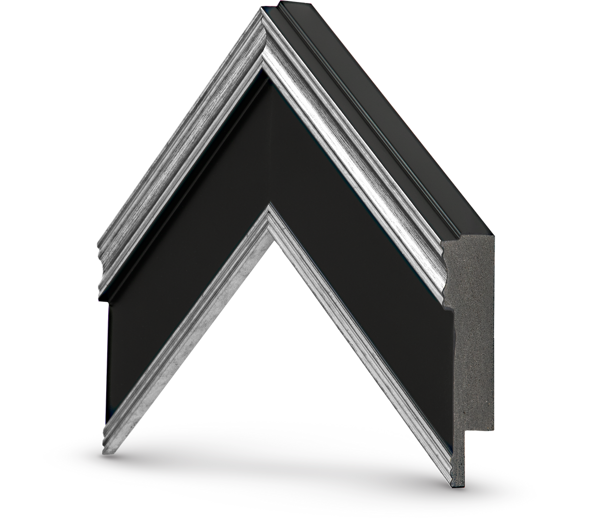 Antique Silver & Black Deco Frame