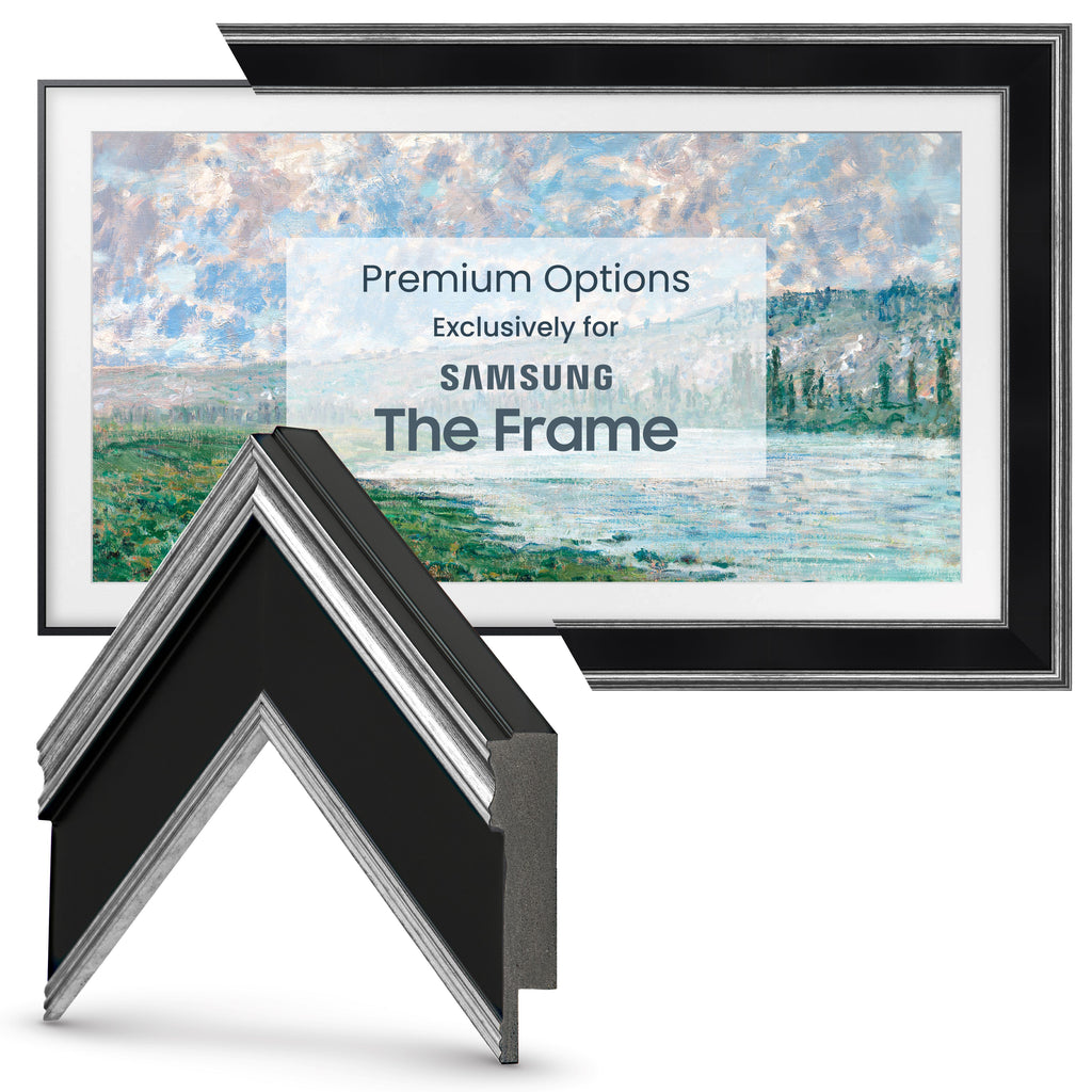 Antique Silver & Black Deco Frame