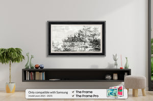 Antique Silver & Black Deco Frame