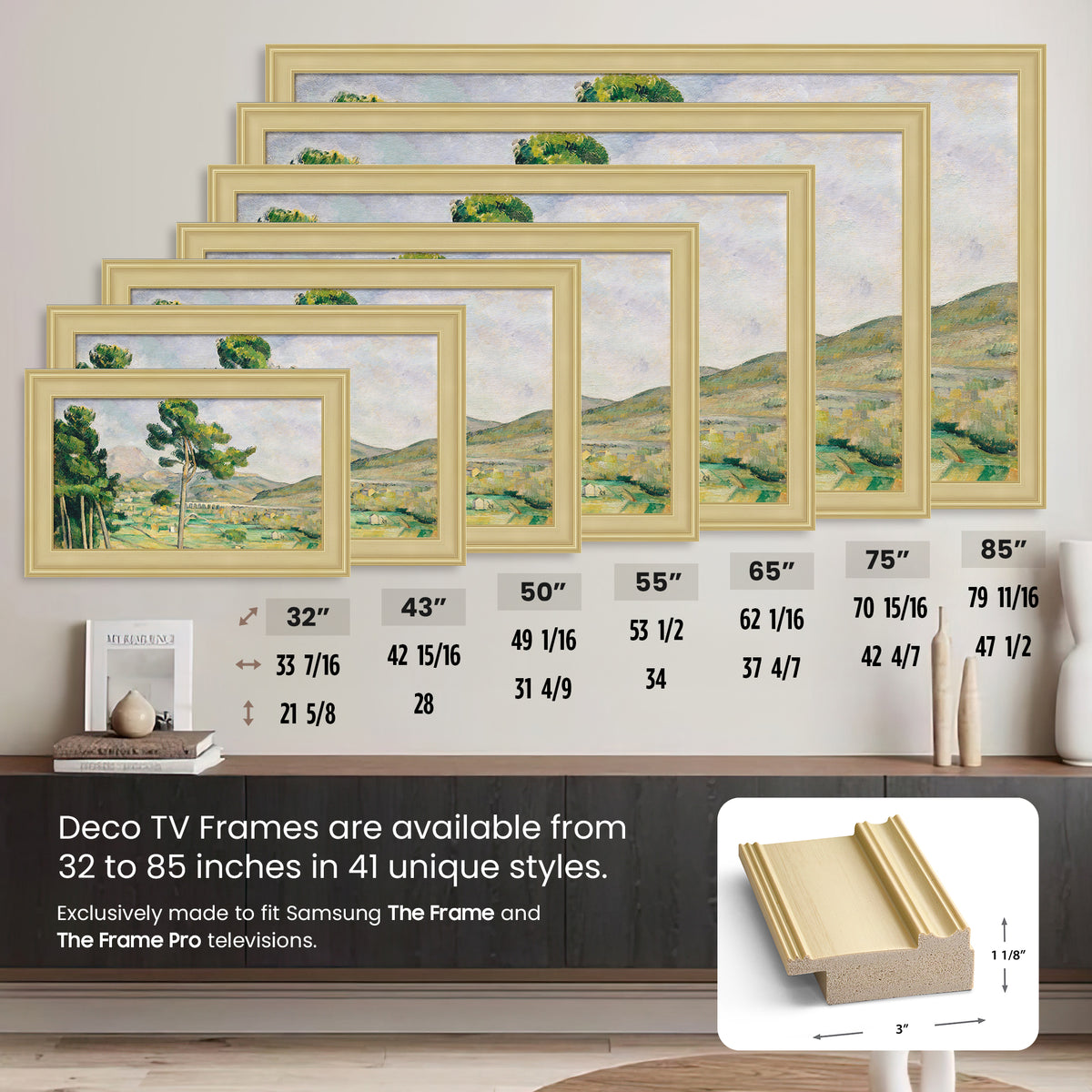 Antique White Deco Frame