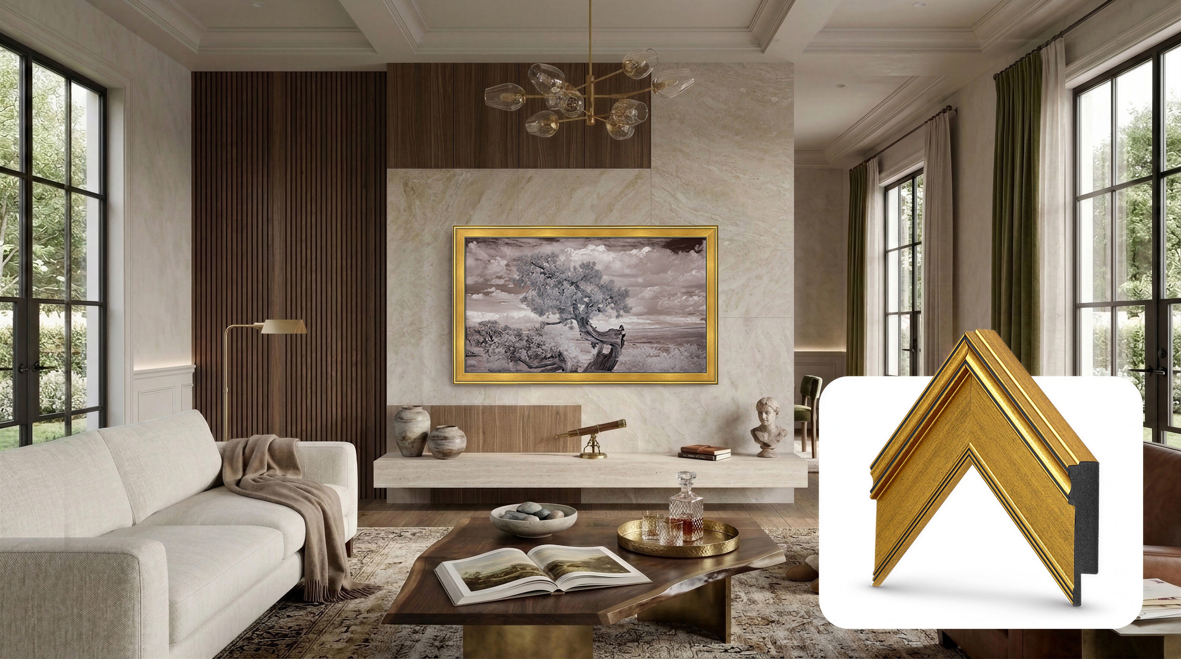 Antique Gold Deco Frame