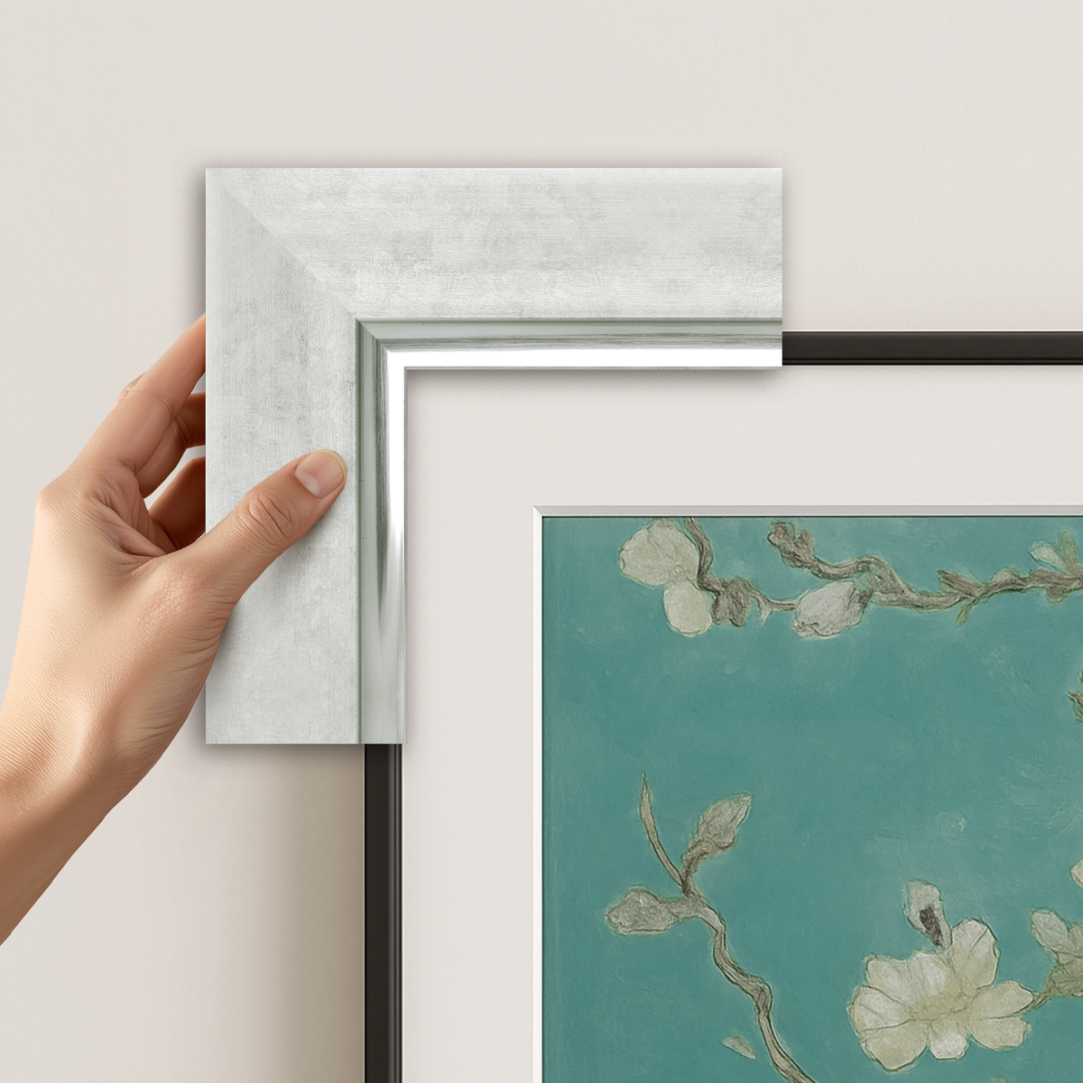 Contemporary Silver Deco Frame