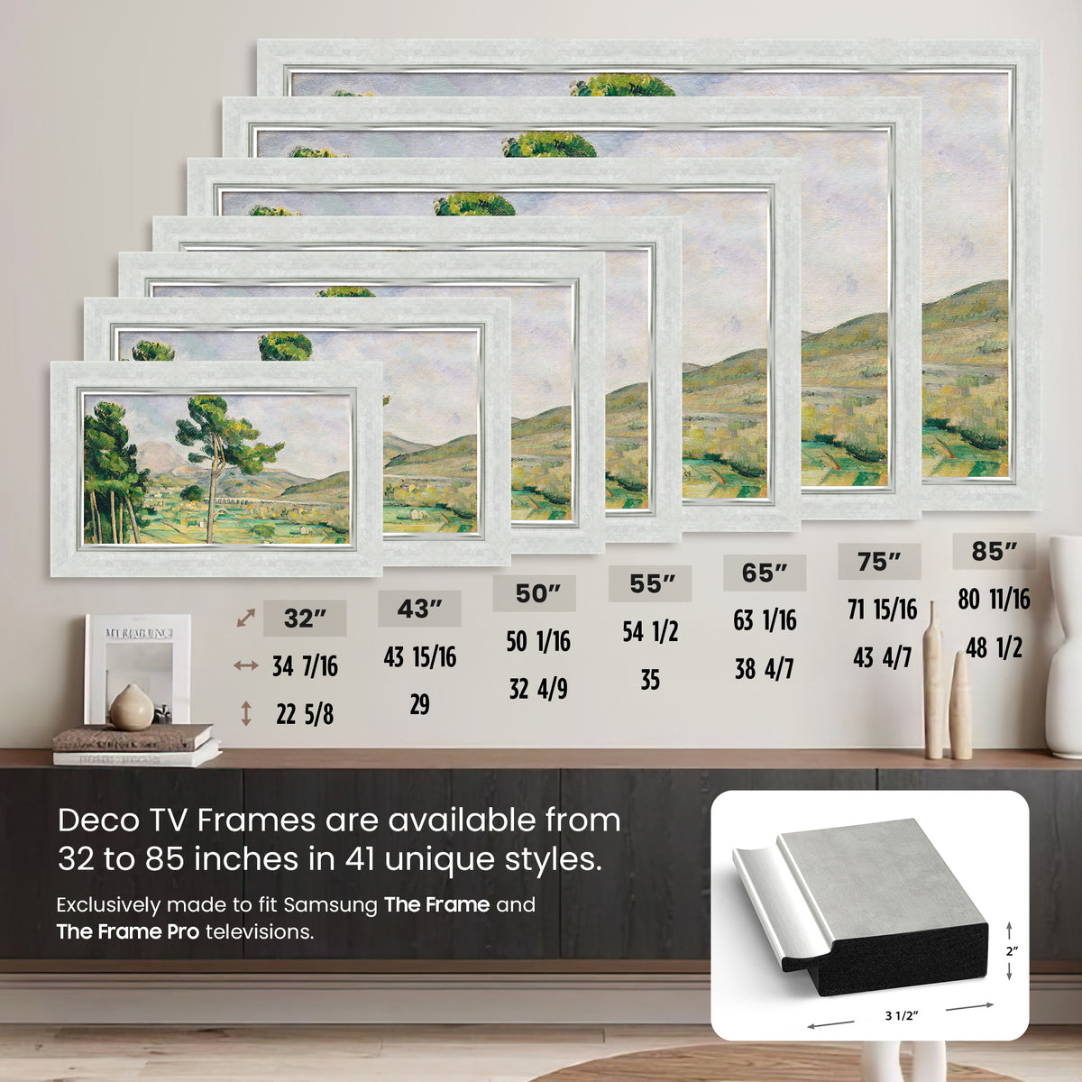 Contemporary Silver Deco Frame