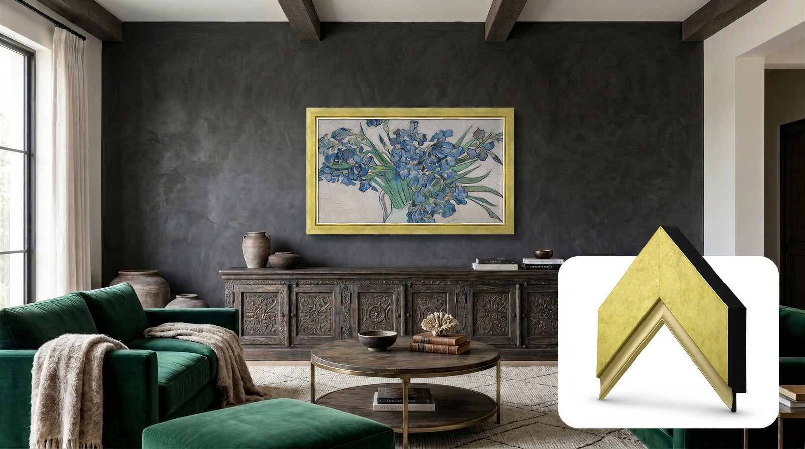 Contemporary Gold Deco Frame