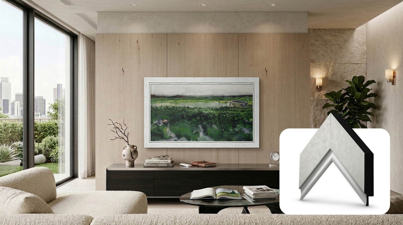 Contemporary Silver Deco Frame