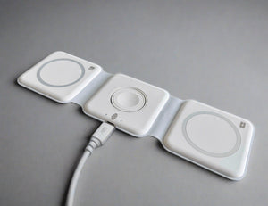 Foldable 3-in-1 Wireless Charger with Magnetic Phone, Watch, and Headphone Charging