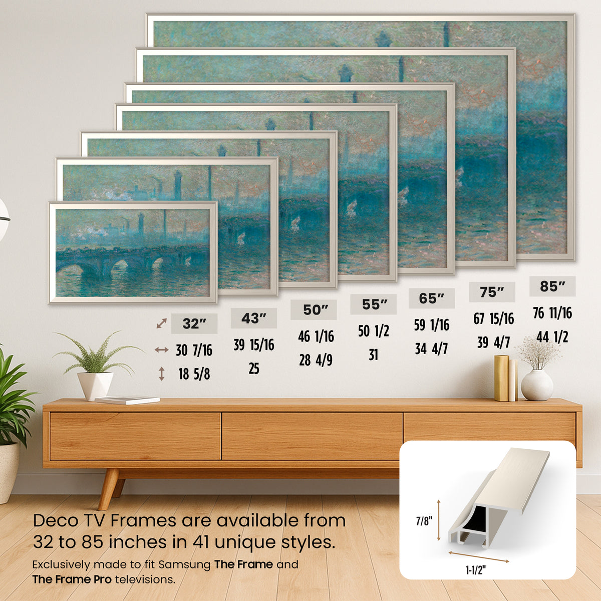 German Silver - Alloy Scoop Samsung Frame Bezel