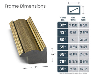 Industrial Brass Deco Slim Frame