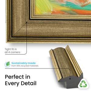 Industrial Brass Deco Slim Frame