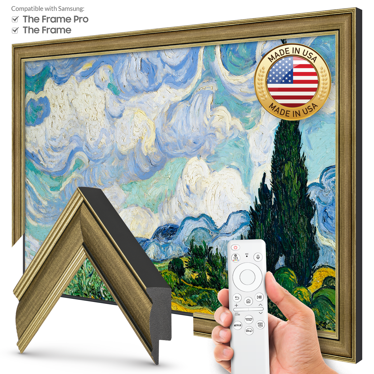 Industrial Brass Deco Slim Frame