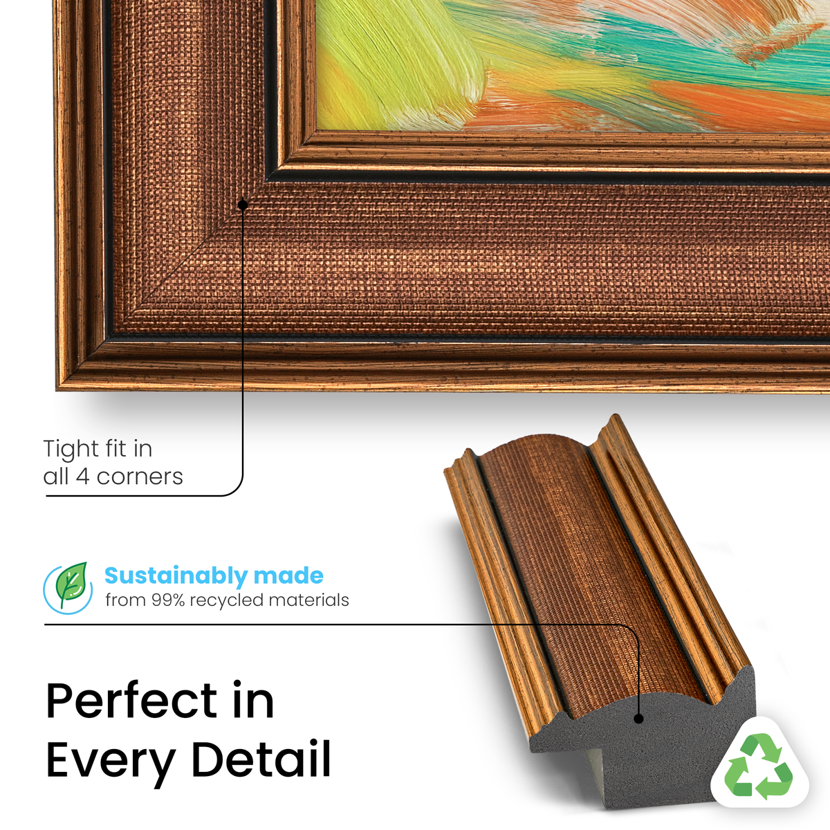 Industrial Copper Deco Slim Frame