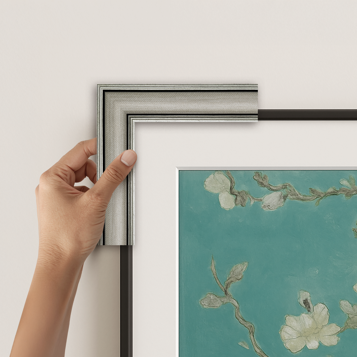 Industrial Nickel Deco Slim Frame