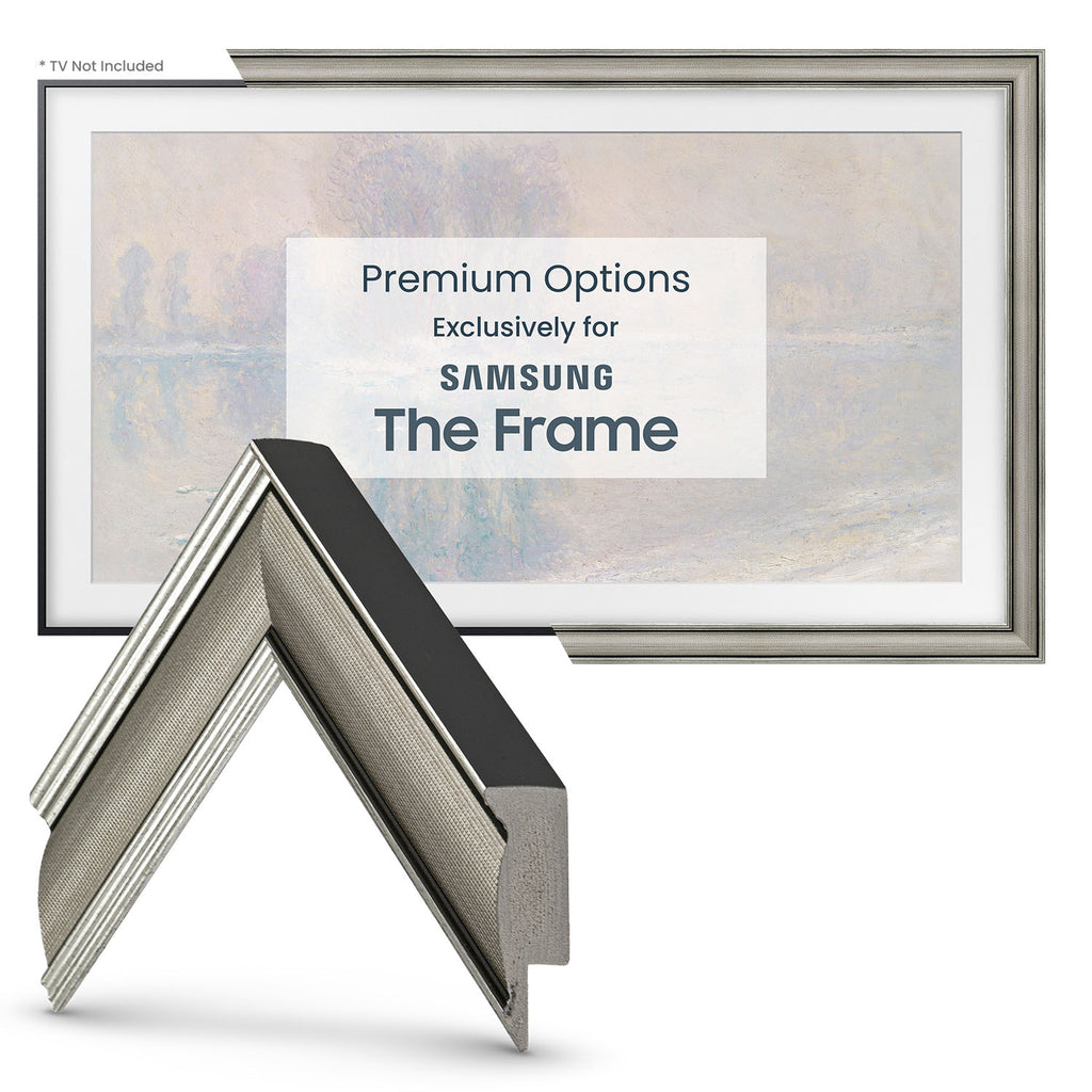 Industrial Nickel Deco Slim Frame | Frame My TV