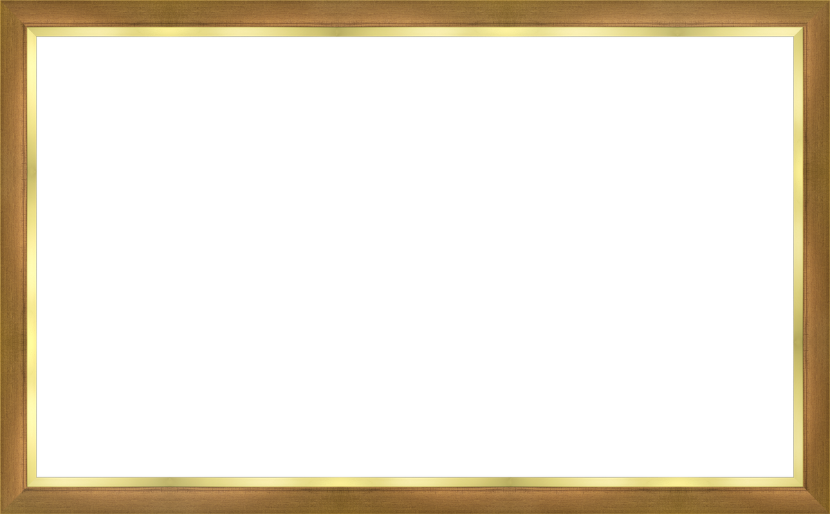 Modern Gold Leaf Deco Slim Frame