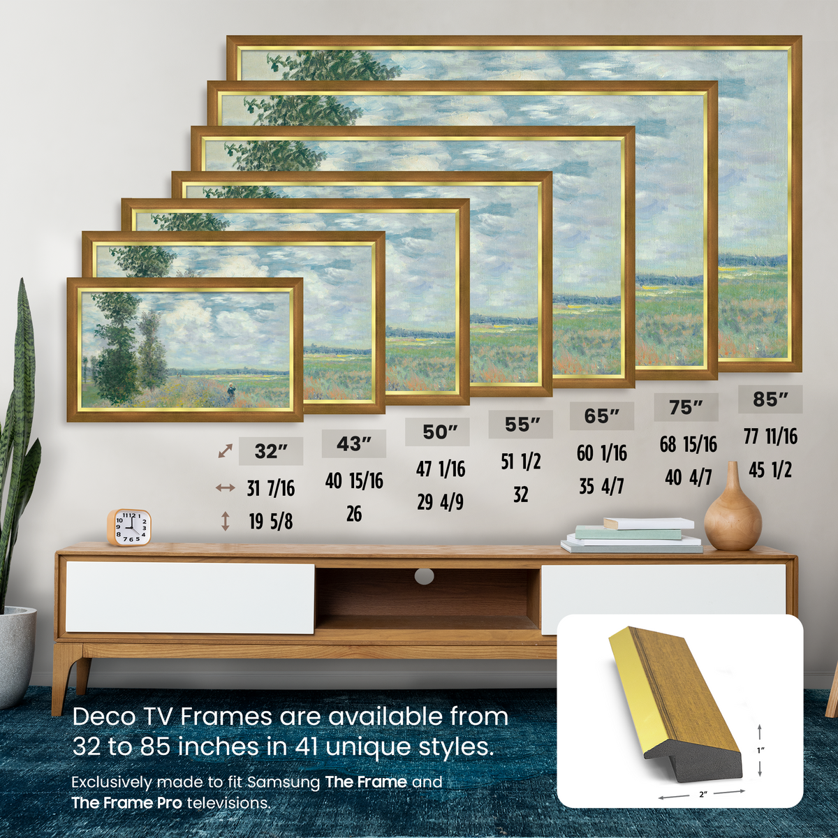 Modern Gold Leaf Deco Slim Sample