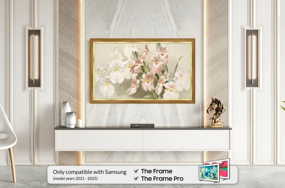 Modern Gold Leaf Deco Slim Frame