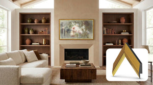 Modern Gold Leaf Deco Slim Frame