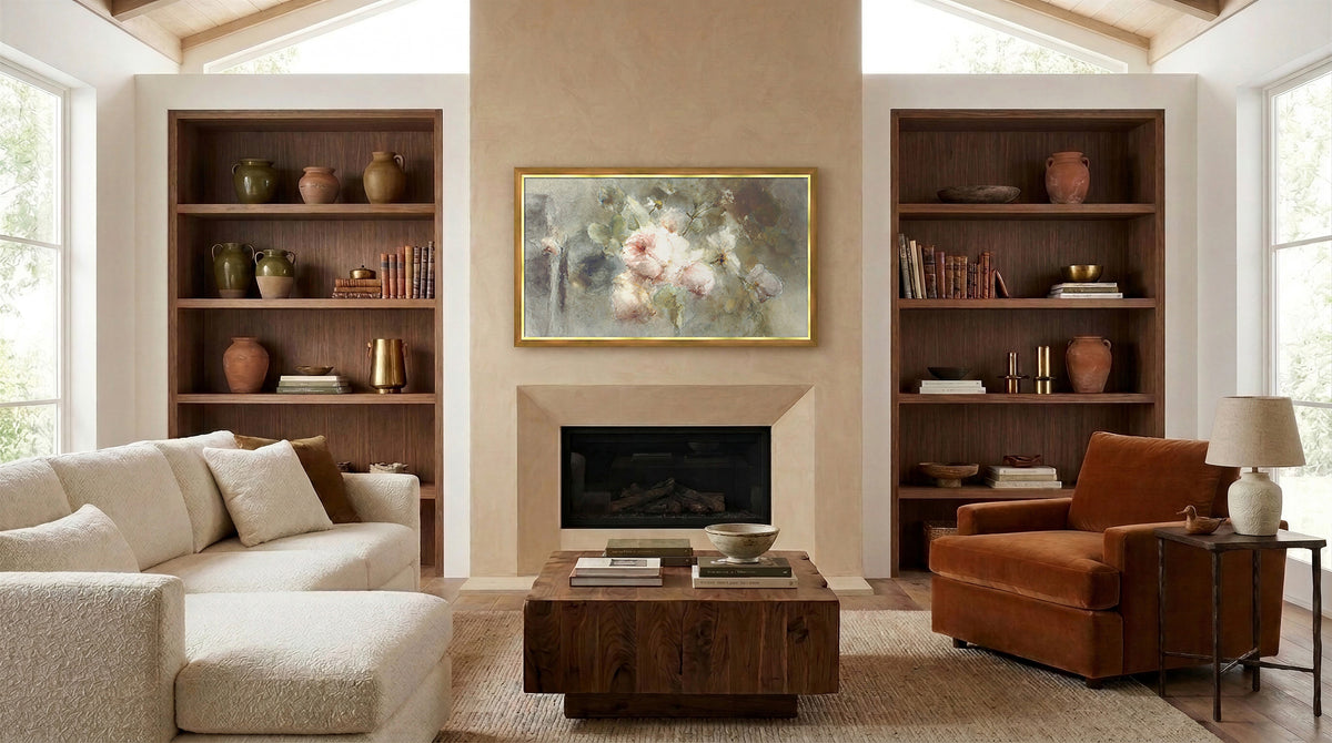Modern Gold Leaf Deco Slim Frame