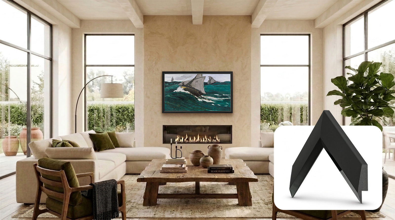 Modern Tuxedo Black Deco Slim Frame