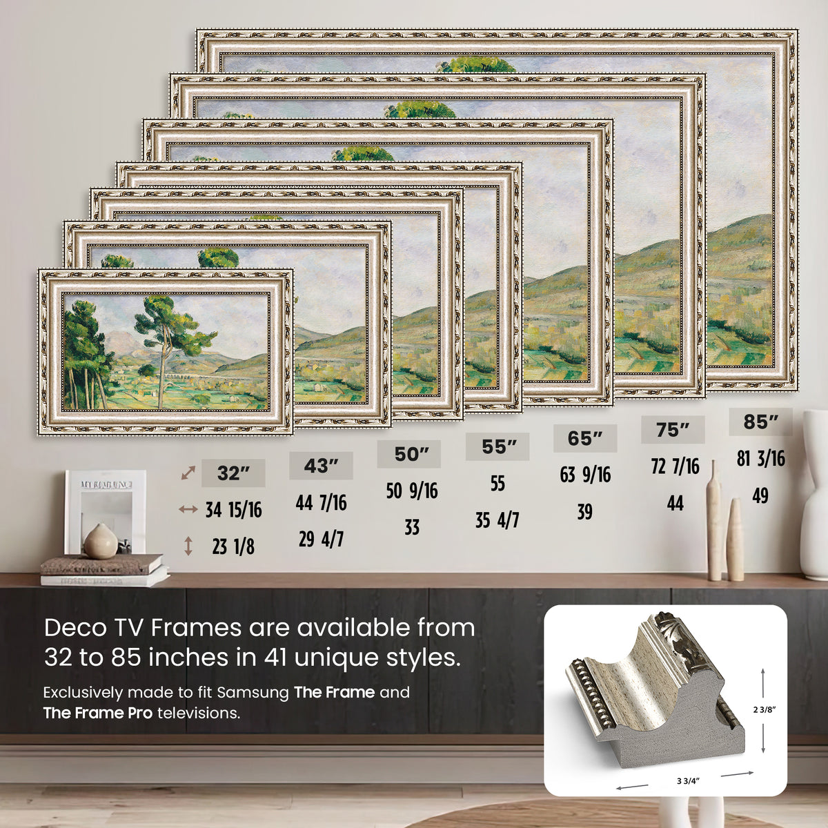 Ornate Silver Deco Frame