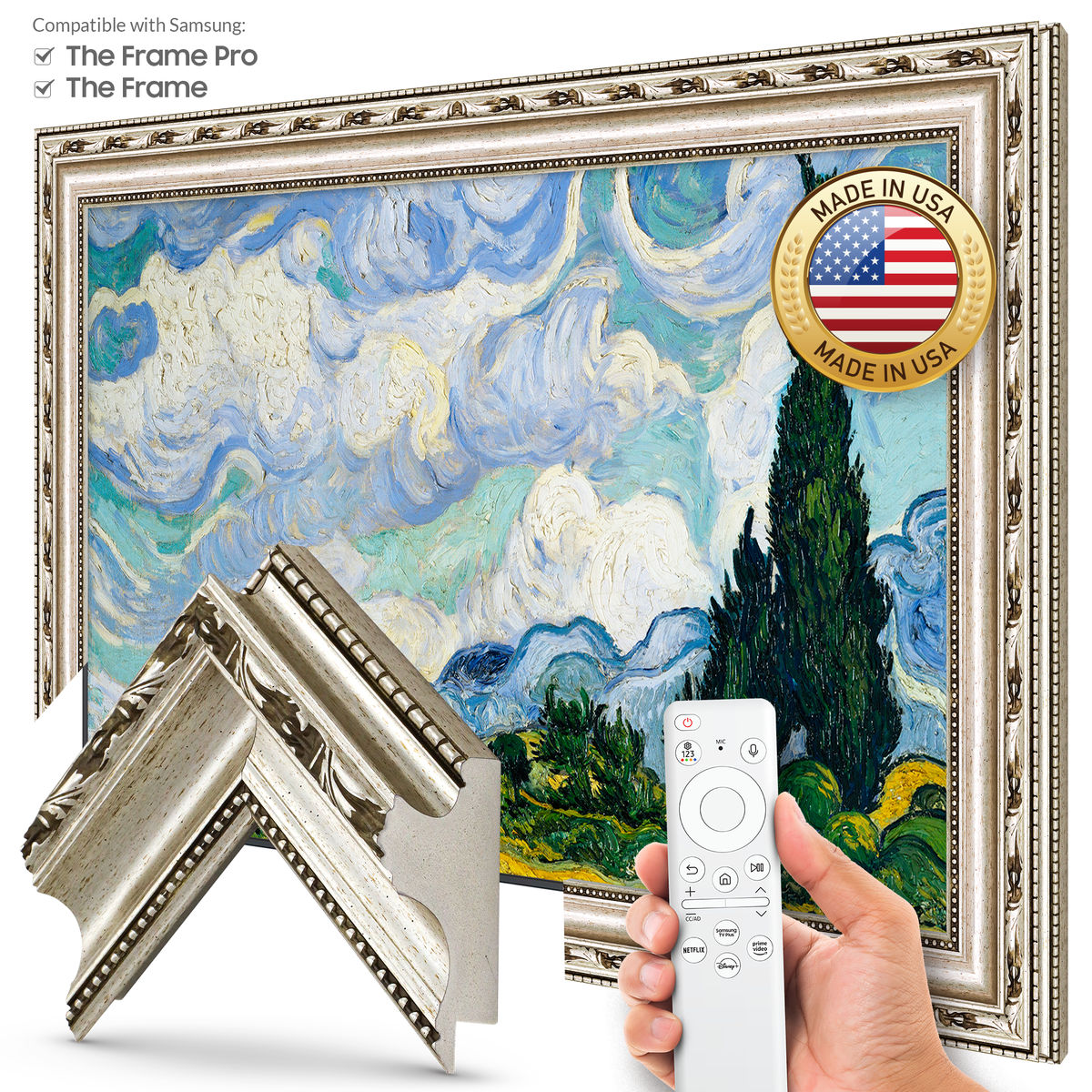 Ornate Silver Deco Frame