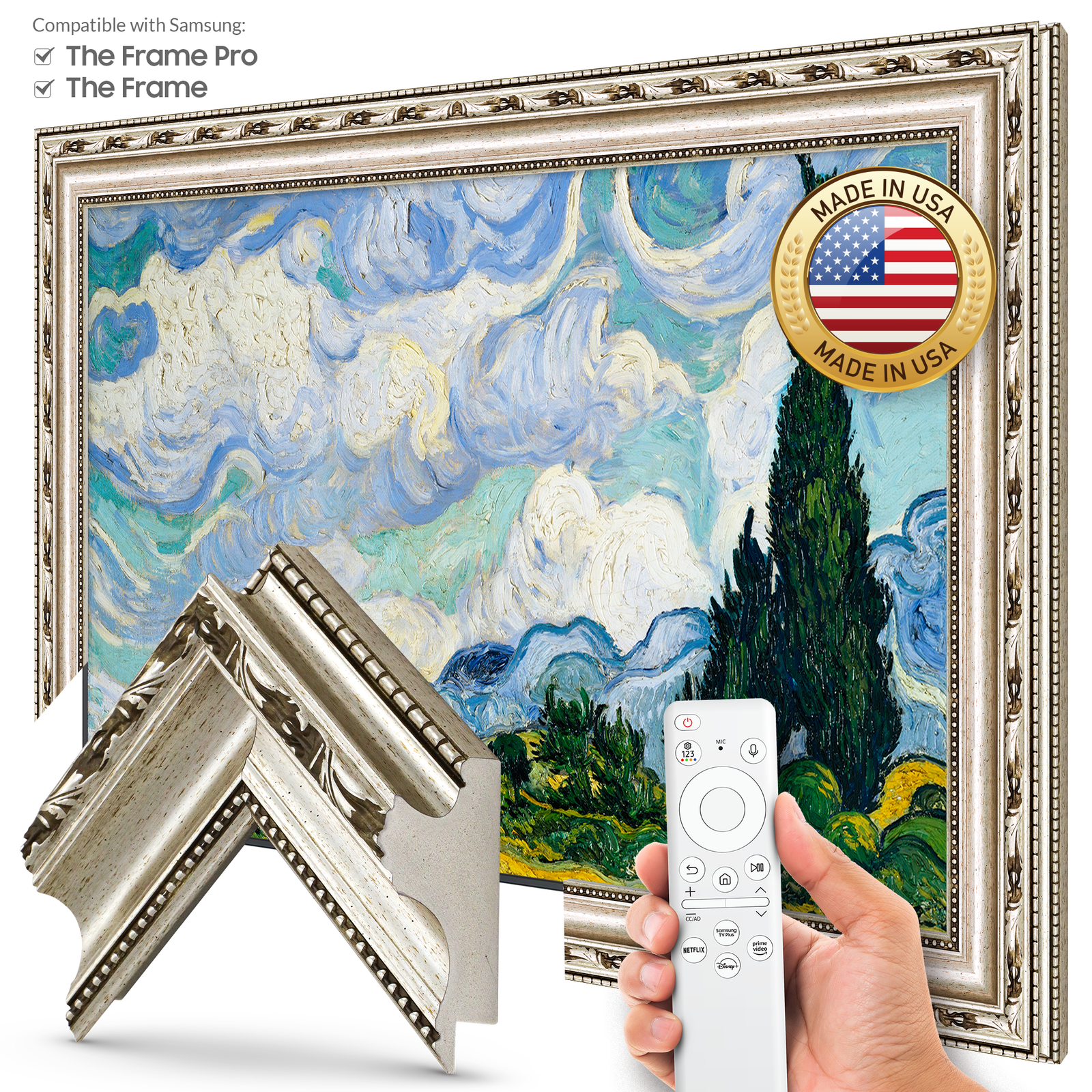 Ornate Silver Deco Frame