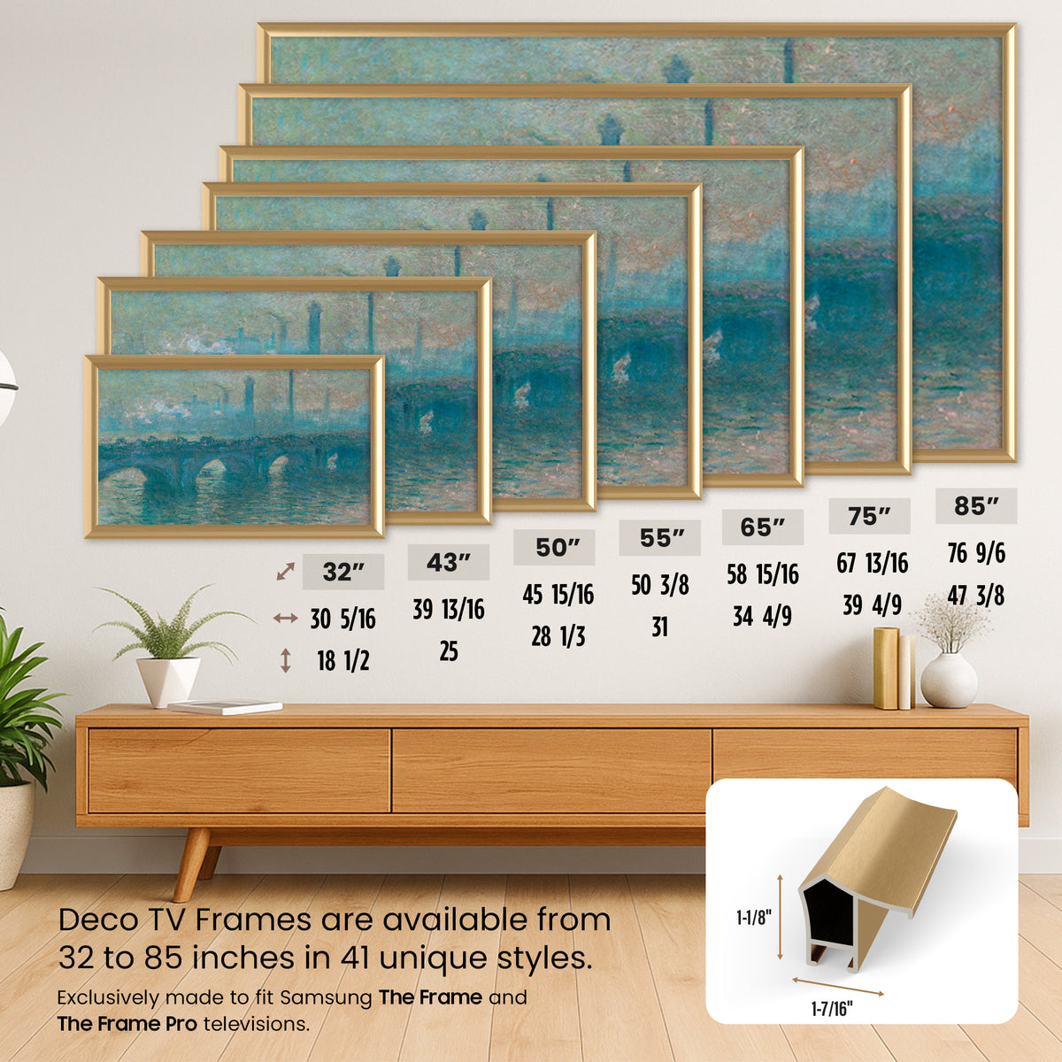 Pale Gold - Alloy Prismatic Samsung Frame Bezel