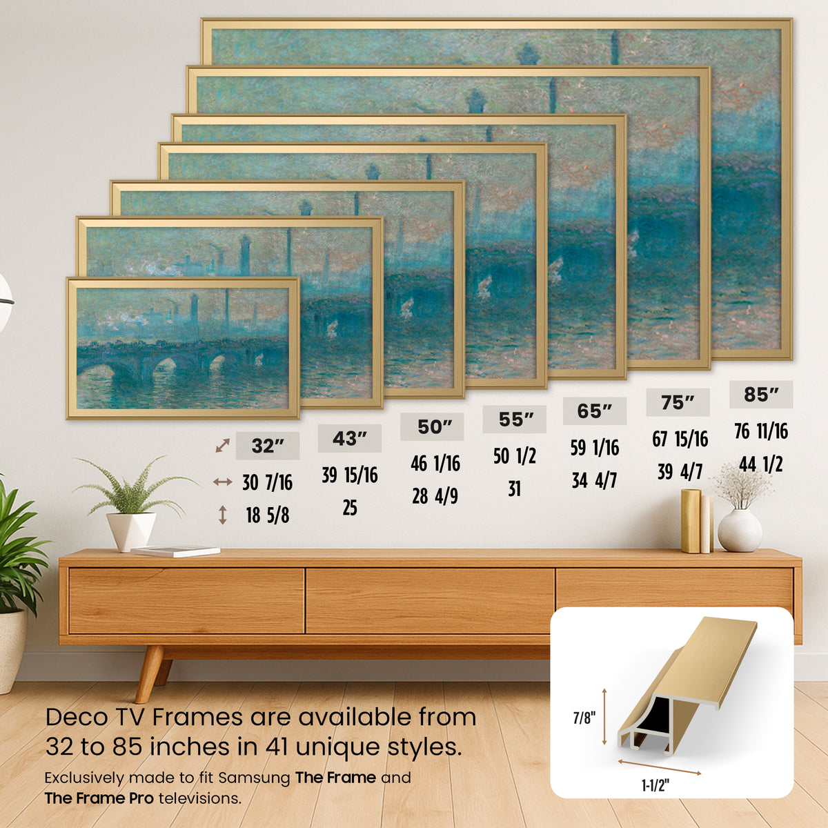 Pale Gold - Alloy Scoop Samsung Frame Bezel