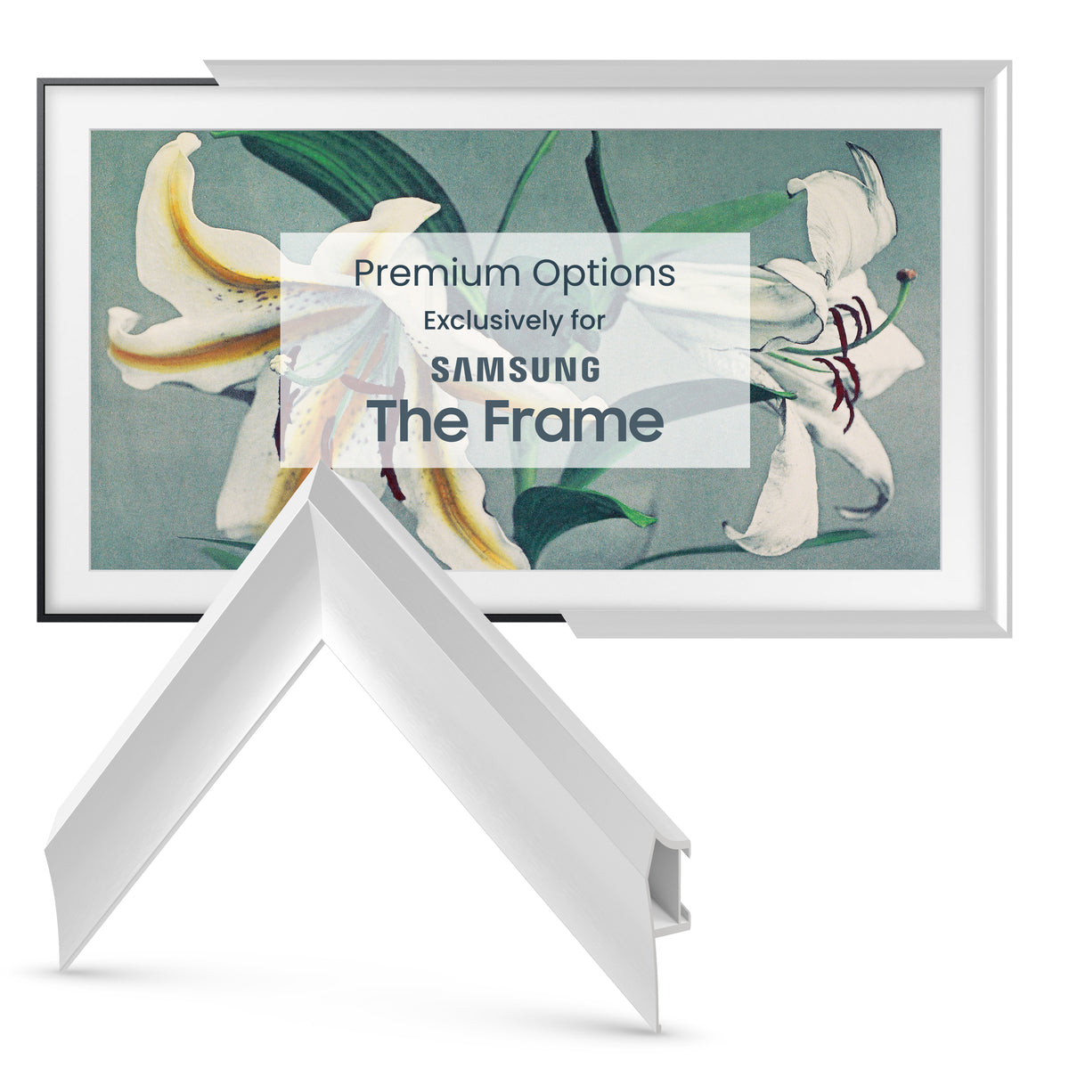 Pure White - Alloy Prismatic Samsung Frame Bezel