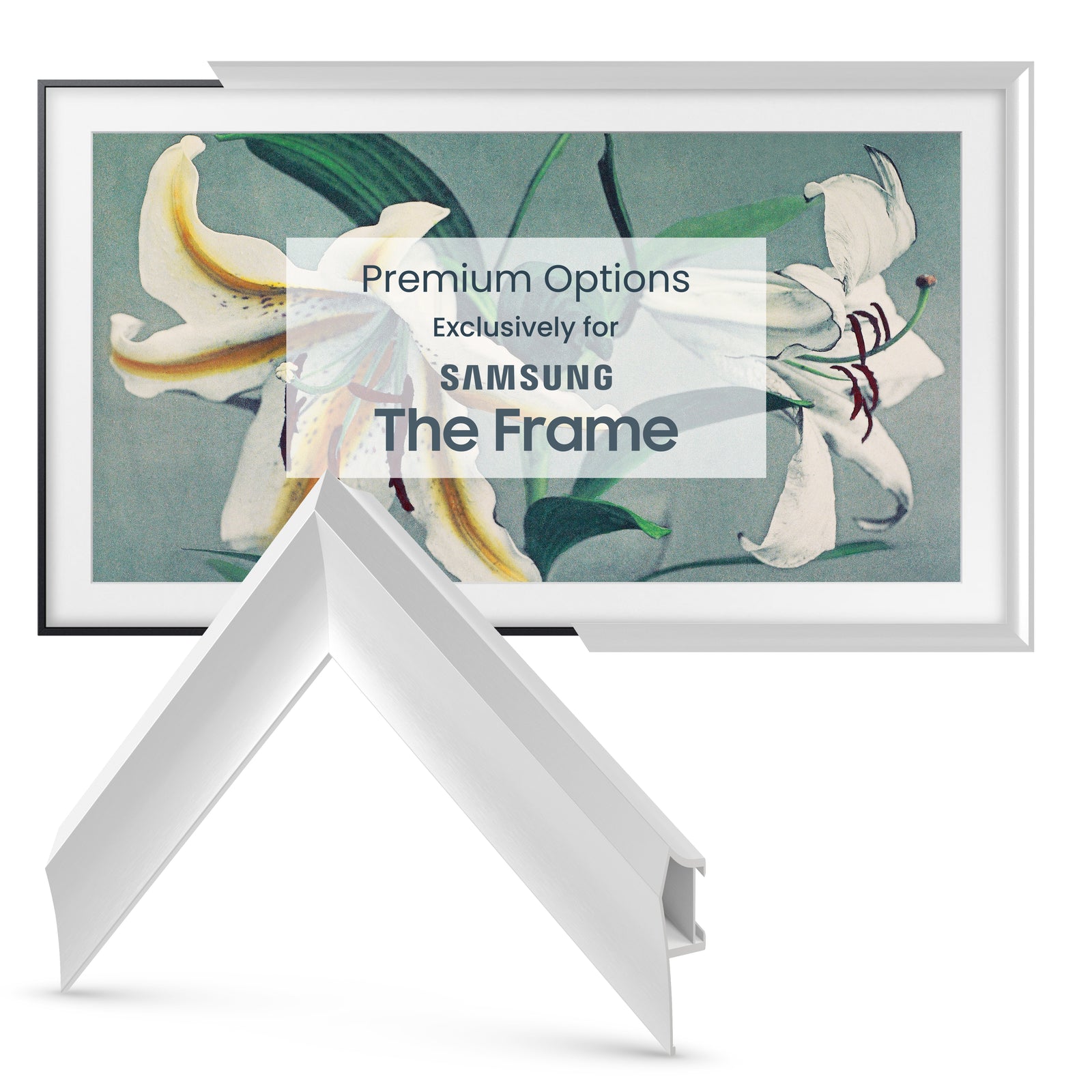 Pure White - Alloy Prismatic Samsung Frame Bezel