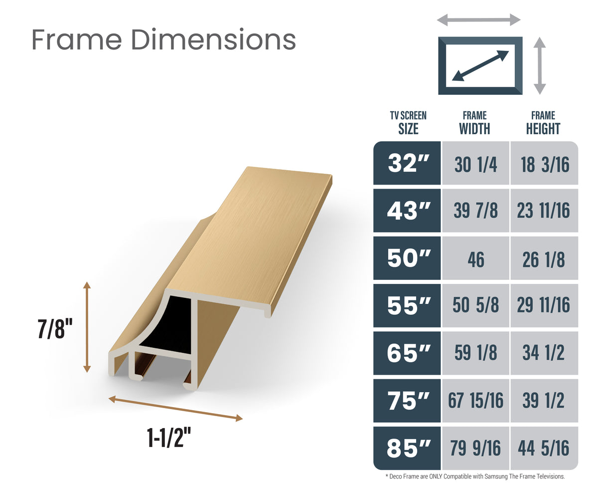 Pale Gold - Alloy Scoop Samsung Frame Bezel