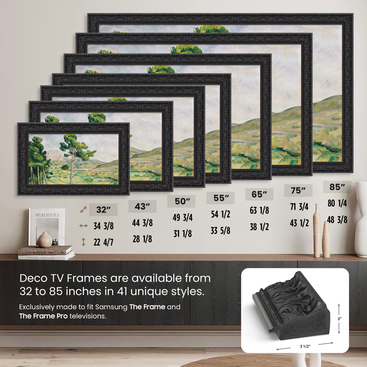Tuscan Matte Black Deco Frame (2017-2020)