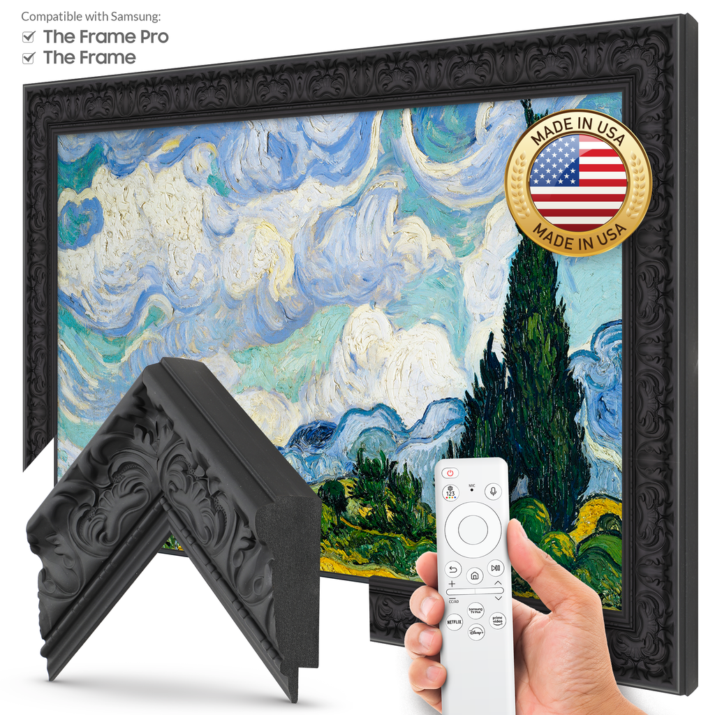 Tuscan Matte Black Deco Frame | Frame My TV