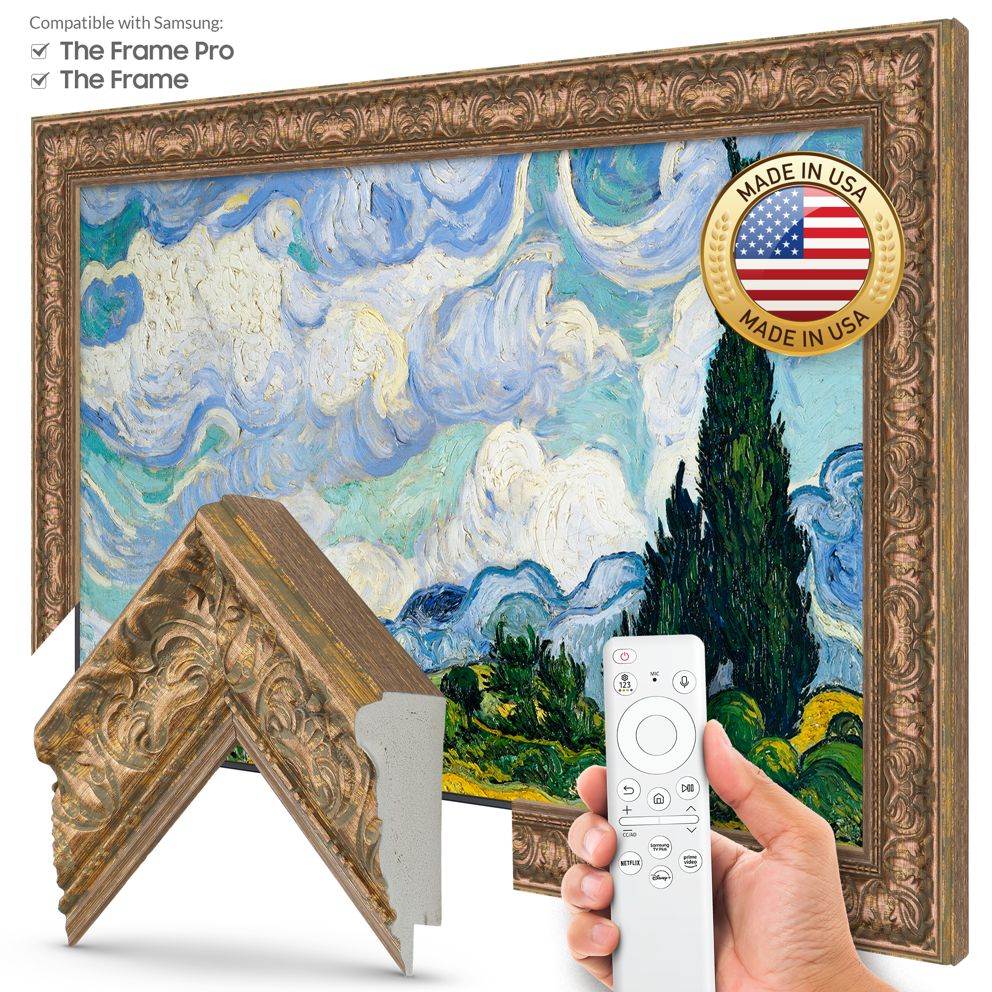 Tuscan Copper Deco Frame | Frame My TV