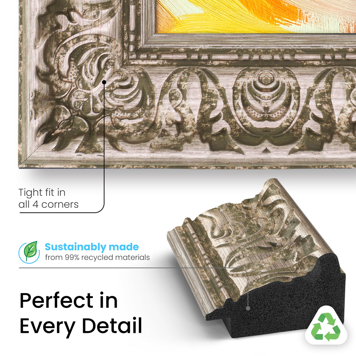 Tuscan Silver Deco Frame