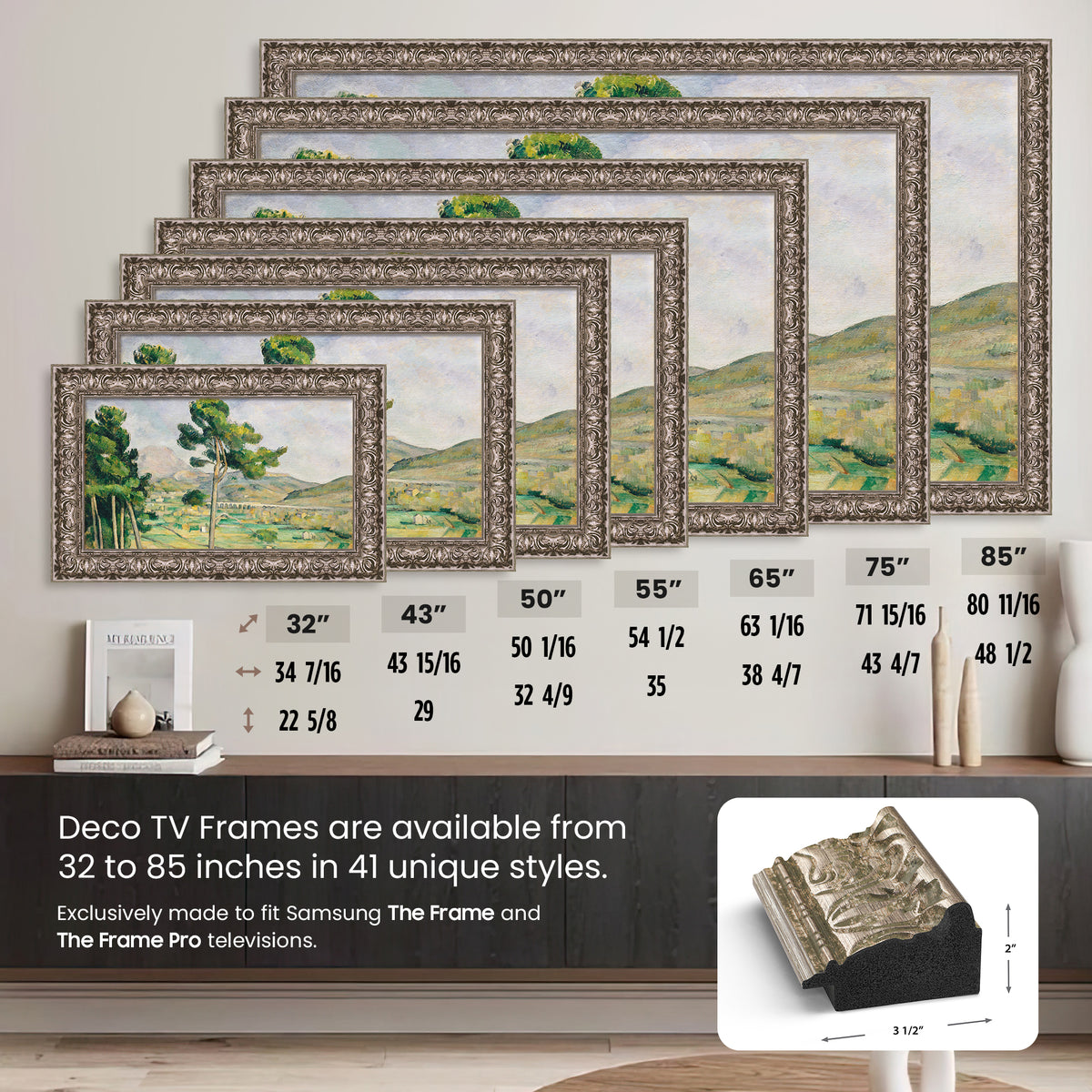 Tuscan Silver Deco Frame